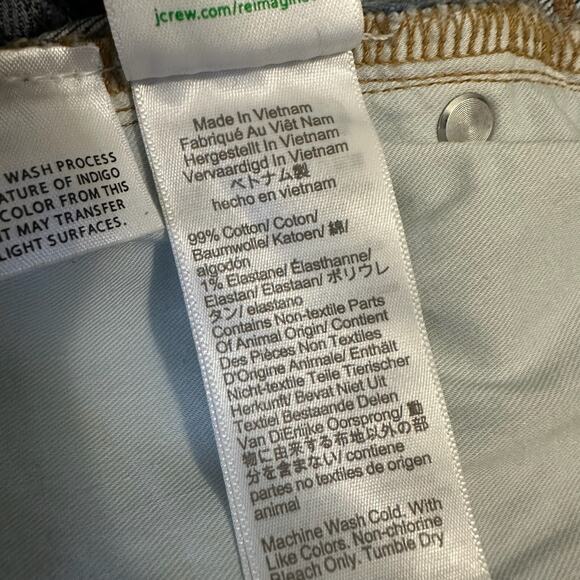 J. CREW 90s Classic Straight Leg Jeans Blue Denim High Rise Frayed - Picture 12 of 16